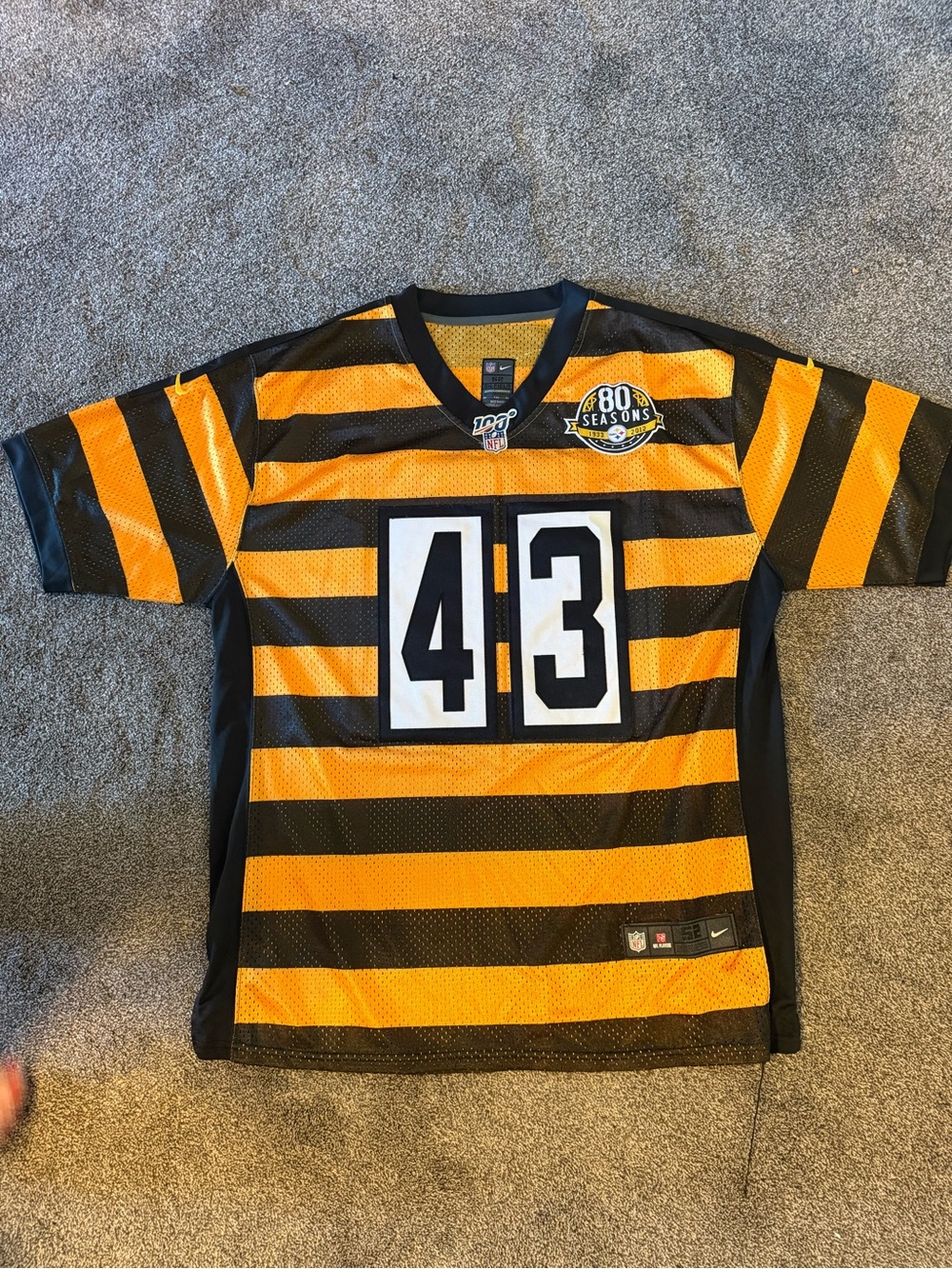 Nike Steelers BumbleBee Football Jersey #43